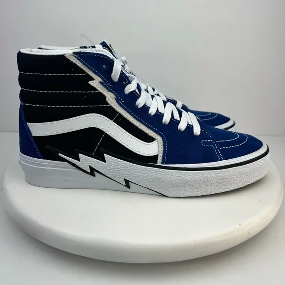 New Vans Sk8-Hi Bolt Suede Canvas True Blue Shoes VN0A5JIVTBB Men’s Size 9