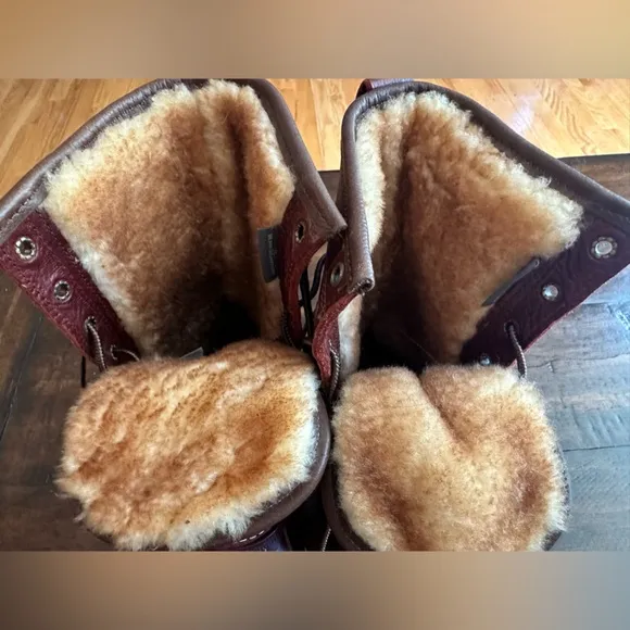 New Women’s 8&quot; Shearling-Lined Insulated Bean Boots