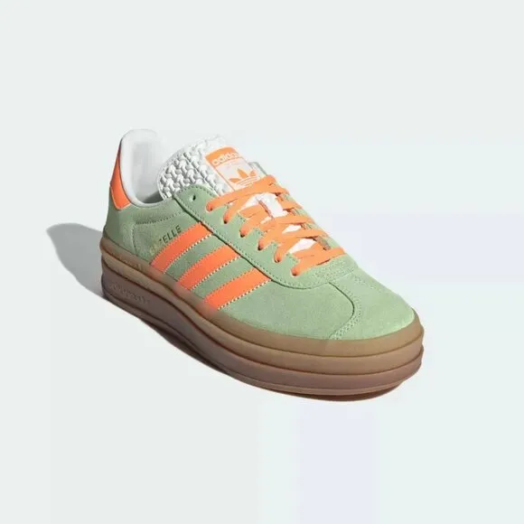 [NEW] Women's adidas Gazelle Bold Shoes Green IH7495