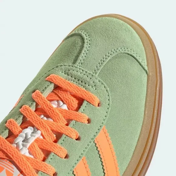 [NEW] Women's adidas Gazelle Bold Shoes Green IH7495