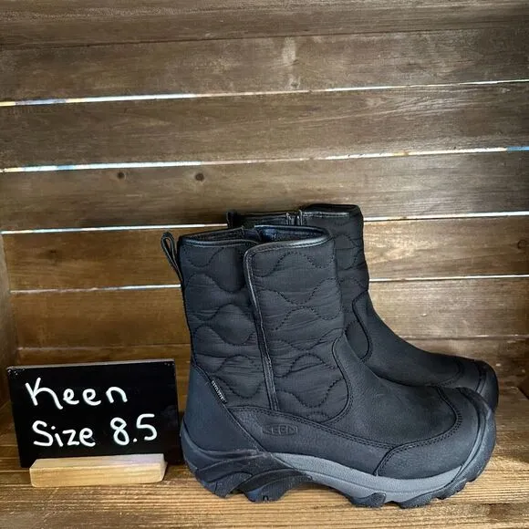 New Womens Keen Betty Black‎ Insulated Waterproof Snow Winter Boots Size 8.5 M