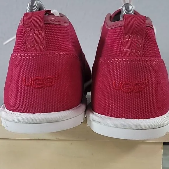 NEW UGG Men's Red‎ Maksim Canvas Lace Up Chukka Boots Shoes Size 8 1019023