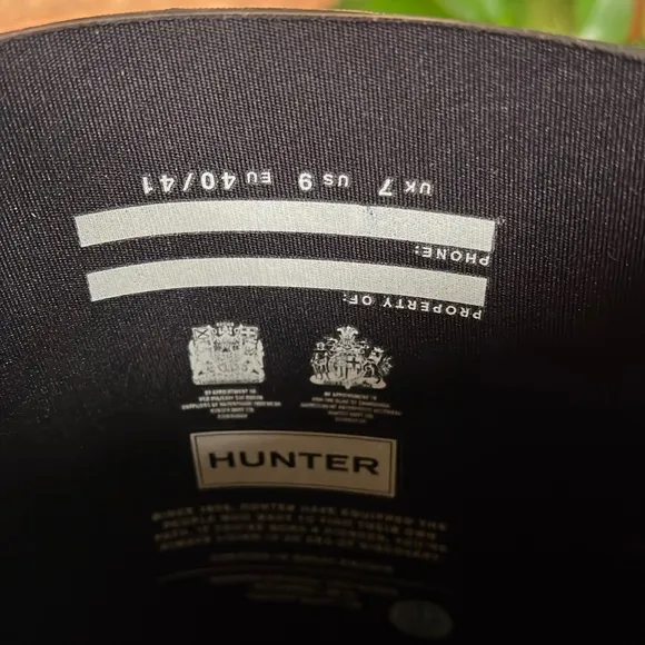 NIB Hunter Women's Waterproof Original Tall Gloss Knee High Rain Boots, Size 9