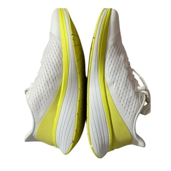 NIB Lane - Eight Relay Trainers Men's Size 8.5 Women's 10 White Yellow Shoes