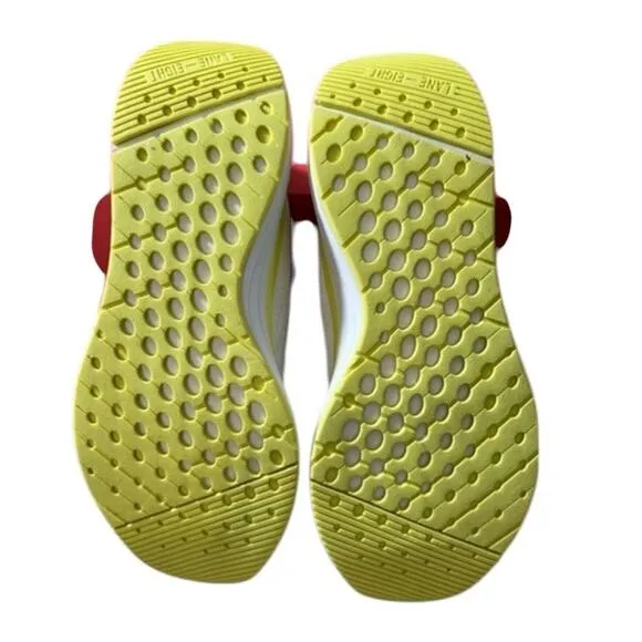 NIB Lane - Eight Relay Trainers Men's Size 8.5 Women's 10 White Yellow Shoes