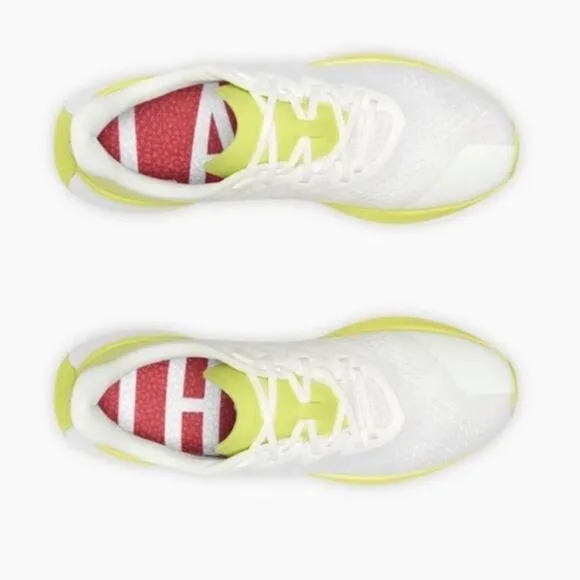 NIB Lane - Eight Relay Trainers Men's Size 8.5 Women's 10 White Yellow Shoes
