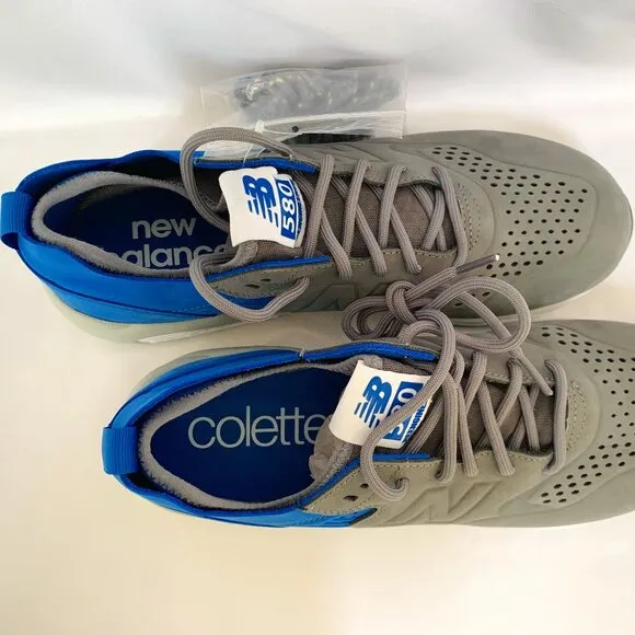 NIB NEW BALANCE 580 x Colette Mens 12 Blue Gray ReEngineered Shoes MRT580D5 US10