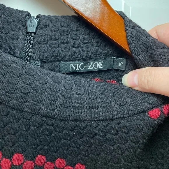 Nic Zoe Black Red Knit dress - size SP