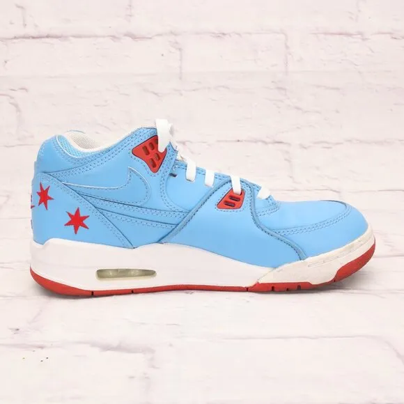 Nike Air Flight 89 Chicago Flag All-Star Sneakers Shoes Size 6M Blue/Red Lace-Up