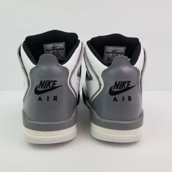 Nike Air Flight Falcon Mens Sz 7 Womens Sz 8.5 White Gray Sneaker Shoes 397204-1