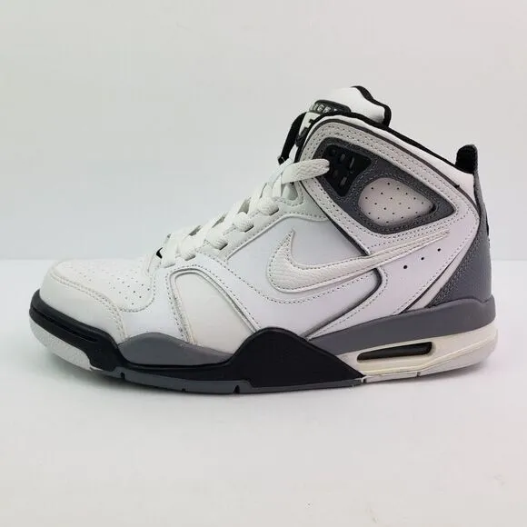 Nike Air Flight Falcon Mens Sz 7 Womens Sz 8.5 White Gray Sneaker Shoes 397204-1