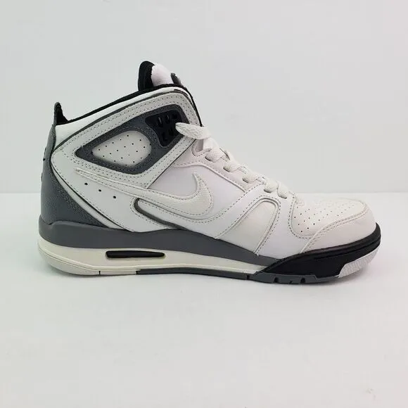 Nike Air Flight Falcon Mens Sz 7 Womens Sz 8.5 White Gray Sneaker Shoes 397204-1