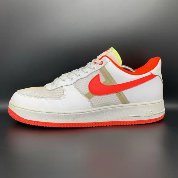 Nike Air Force 1 '07 Low White Crimson Shoes CI0060-102 Men's Sz 12