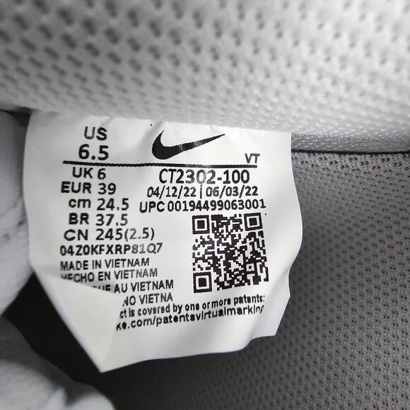 Nike Air Force 1 '07 Sneakers Shoes Mens Sz‎ 6.5 CT2302-100 White Black