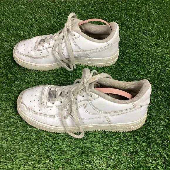 Nike Air Force 1 AF1 White Sneaker Shoes Y5.5