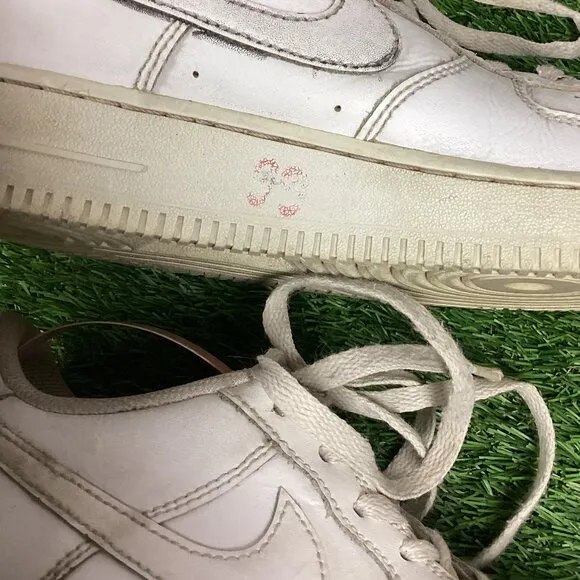 Nike Air Force 1 AF1 White Sneaker Shoes Y5.5