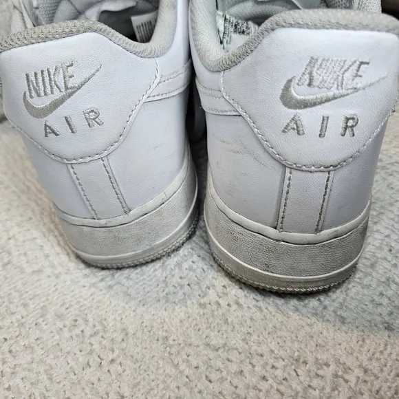Nike Air Force 1 All White Mens Size 8 Sneakers Shoes B-Ball White White