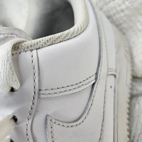 Nike Air Force 1 All White Mens Size 8 Sneakers Shoes B-Ball White White