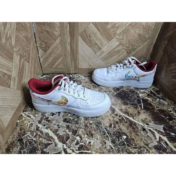 Nike Air Force 1 Chinese New Year Size 1y White/Multi-Color CU2981-191