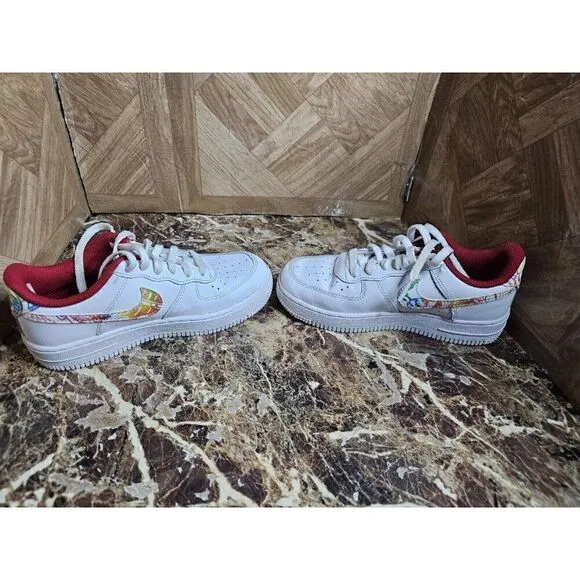 Nike Air Force 1 Chinese New Year Size 1y White/Multi-Color CU2981-191