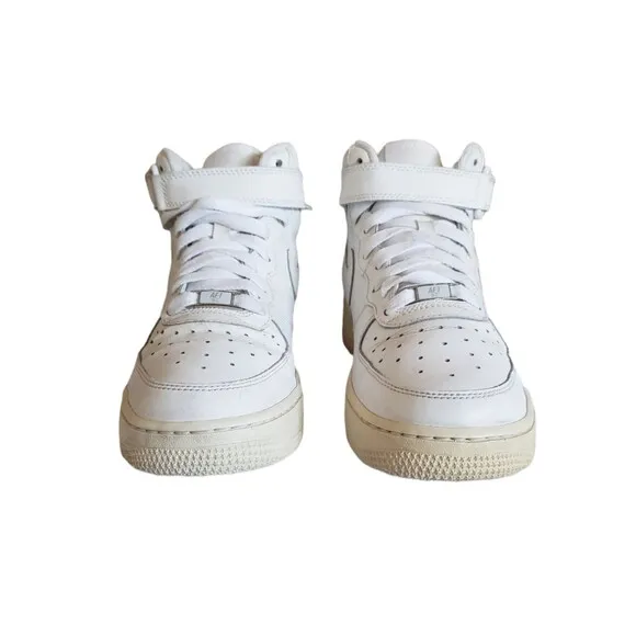 Nike Air Force 1 Mid Shoes Triple White 314195-112 Youth Size 6.5 Sneakers 6.5Y