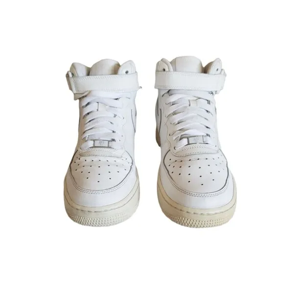 Nike Air Force 1 Mid Shoes Triple White 314195-112 Youth Size 6.5 Sneakers 6.5Y
