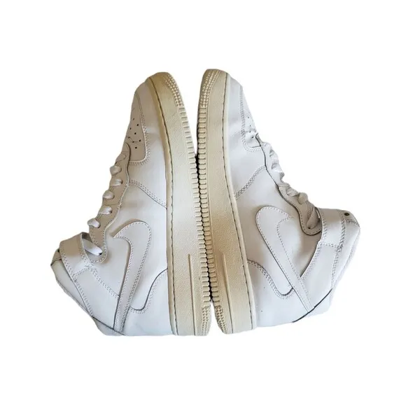Nike Air Force 1 Mid Shoes Triple White 314195-112 Youth Size 6.5 Sneakers 6.5Y