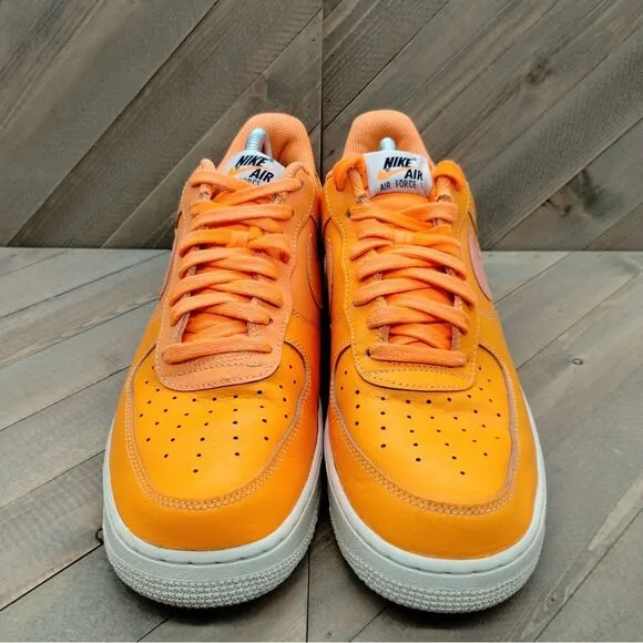 Nike Air Force 1 Premium 'Just Do It' Collection Mens Size 10 Total Orange Shoes
