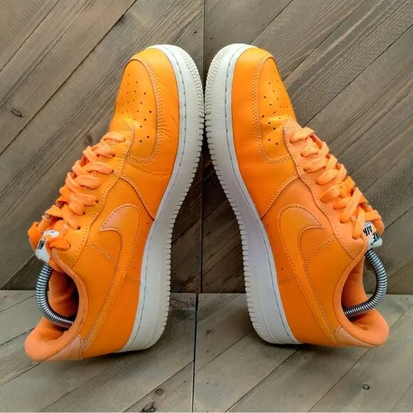 Nike Air Force 1 Premium 'Just Do It' Collection Mens Size 10 Total Orange Shoes