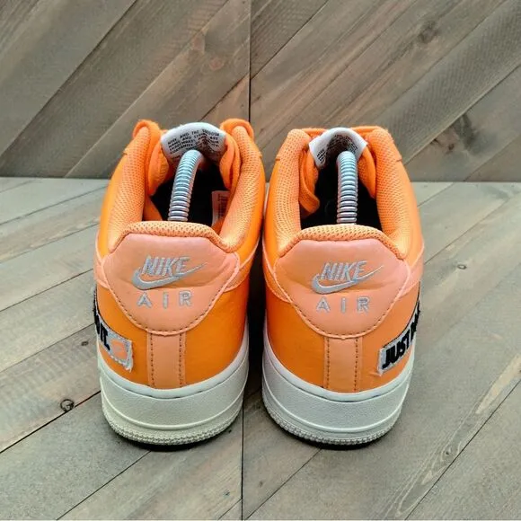 Nike Air Force 1 Premium 'Just Do It' Collection Mens Size 10 Total Orange Shoes