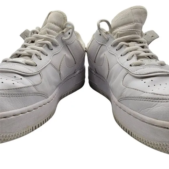 Nike Air Force 1 Shadow Triple White Sneaker Shoes Womens Size 10 - CI0919-100