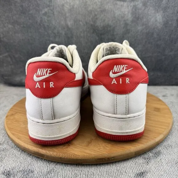 Nike Air Force 1 Shoes Mens Size 12 White University Red Basketball Sneakers