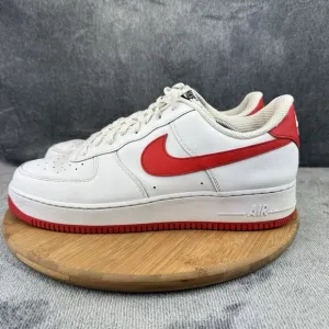 Nike Air Force 1 Shoes Mens Size 12 White University Red Basketball Sneakers