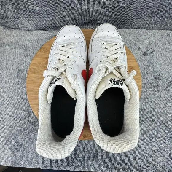 Nike Air Force 1 Shoes Mens Size 12 White University Red Basketball Sneakers