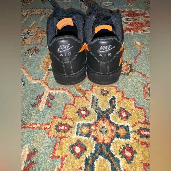 Nike Air Force Gore-Tex Black Orange Youth Size 6Y Womens Size 7.5 Sneakers