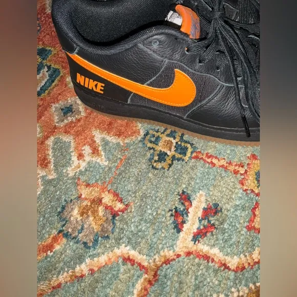 Nike Air Force Gore-Tex Black Orange Youth Size 6Y Womens Size 7.5 Sneakers