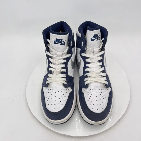 Nike Air Jordan 1 High Men Size 10 DC1788-100 Black White Grey Training Shoes