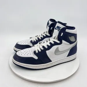 Nike Air Jordan 1 High Men Size 10 DC1788-100 Black White Grey Training Shoes
