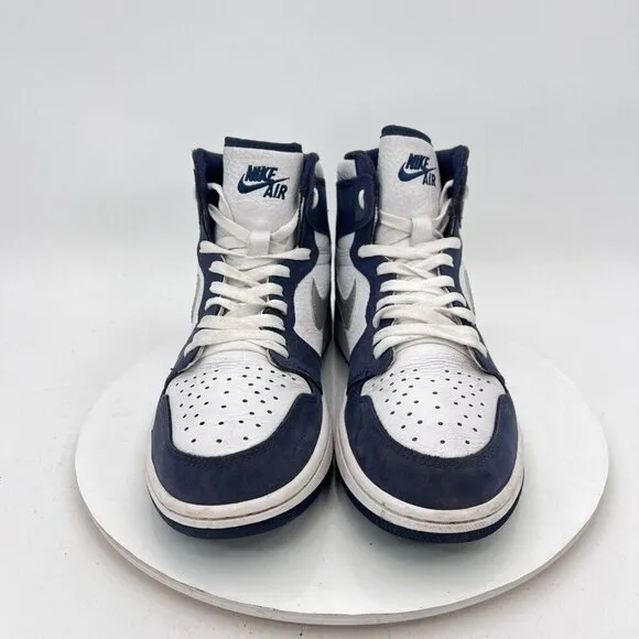 Nike Air Jordan 1 High Men Size 10 DC1788-100 Black White Grey Training Shoes