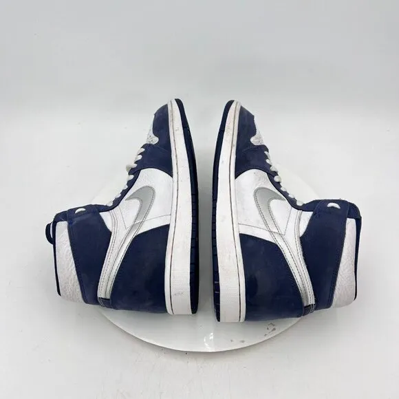 Nike Air Jordan 1 High Men Size 10 DC1788-100 Black White Grey Training Shoes