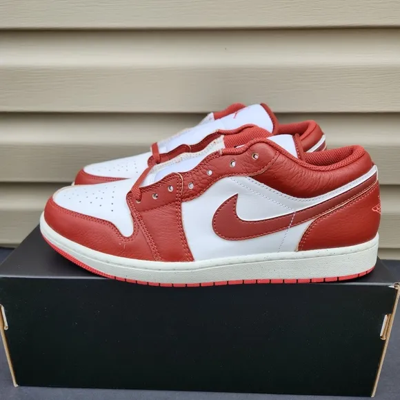Nike Air Jordan 1 Low SE Shoes White Dune Red Lobster Men's Sizes NEW
