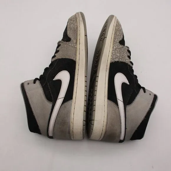 Nike Air Jordan 1 Mid Men's 10.5 Grey Elephant Toe Training Shoes DM1200-016