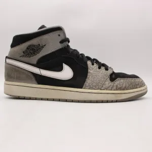 Nike Air Jordan 1 Mid Men's 10.5 Grey Elephant Toe Training Shoes DM1200-016