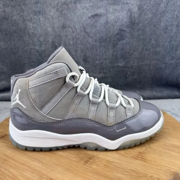 Nike Air Jordan 11 Shoes Boys Size 3Y Cement Gray Basketball Training Sneakers