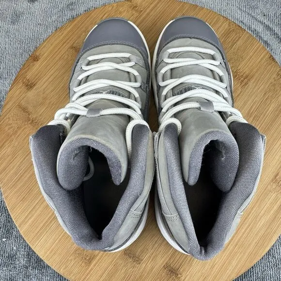 Nike Air Jordan 11 Shoes Boys Size 3Y Cement Gray Basketball Training Sneakers