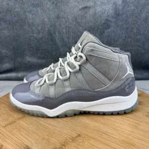 Nike Air Jordan 11 Shoes Boys Size 3Y Cement Gray Basketball Training Sneakers