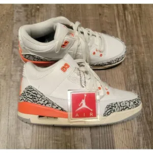 Nike Air Jordan 3 Retro White Boys Size 7 Basketball Shoes Sneakers