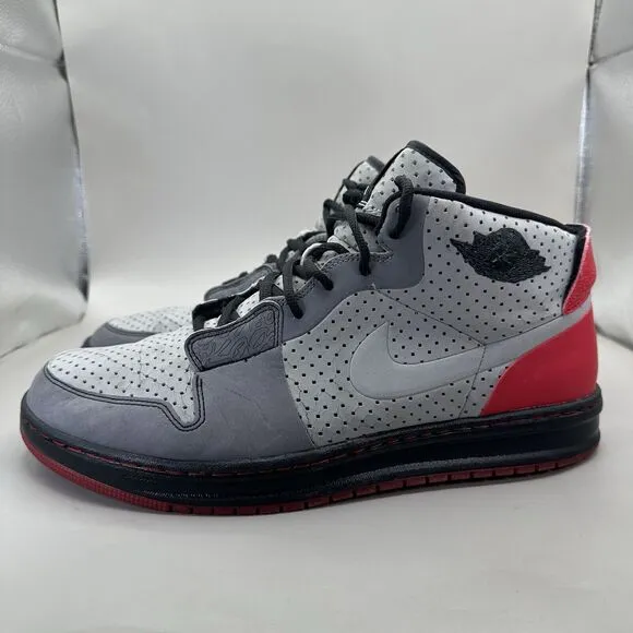 Nike Air Jordan Alpha 1 Silver Varsity Red Graphite Sneakers Men’s Size 12 US