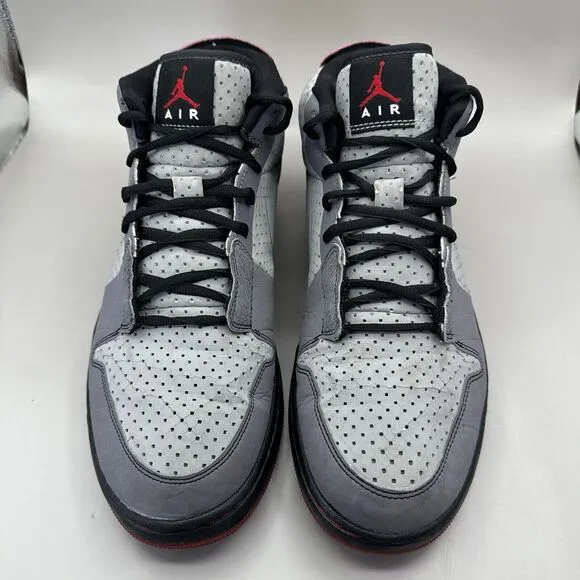 Nike Air Jordan Alpha 1 Silver Varsity Red Graphite Sneakers Men’s Size 12 US
