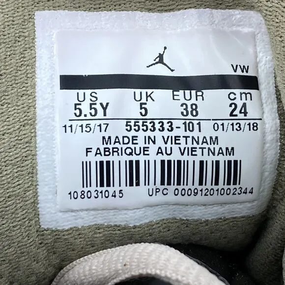 Nike Air Jordan Flight Club 91 GS Sneakers Shoes Size 5.5 Y 555333-101